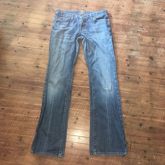 7 for all Mankind 28 western straight luxe jeans - Picture 1 of 3